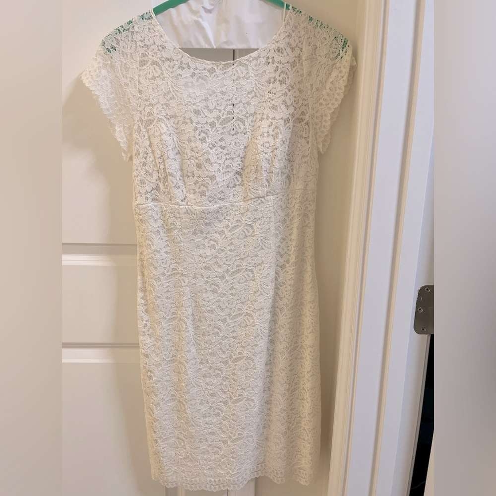 Short white lacey dress